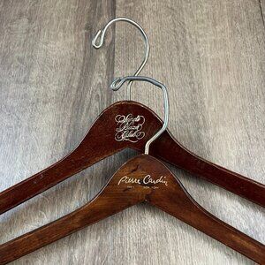 Pierre Cardin & Sands Plaza Club Vintage Wooden Clothing/Suit Hangers